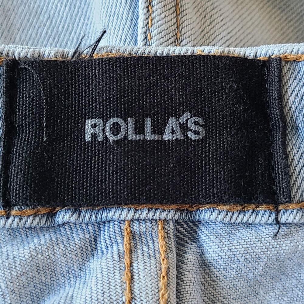 ROLLA'S Relaxo Chop Straight Leg Raw Hem Jeans In Original Bleach 16266C Mens 28 - Picture 12 of 16